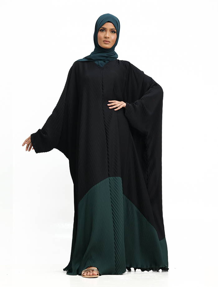 Green Pleated Batwing 